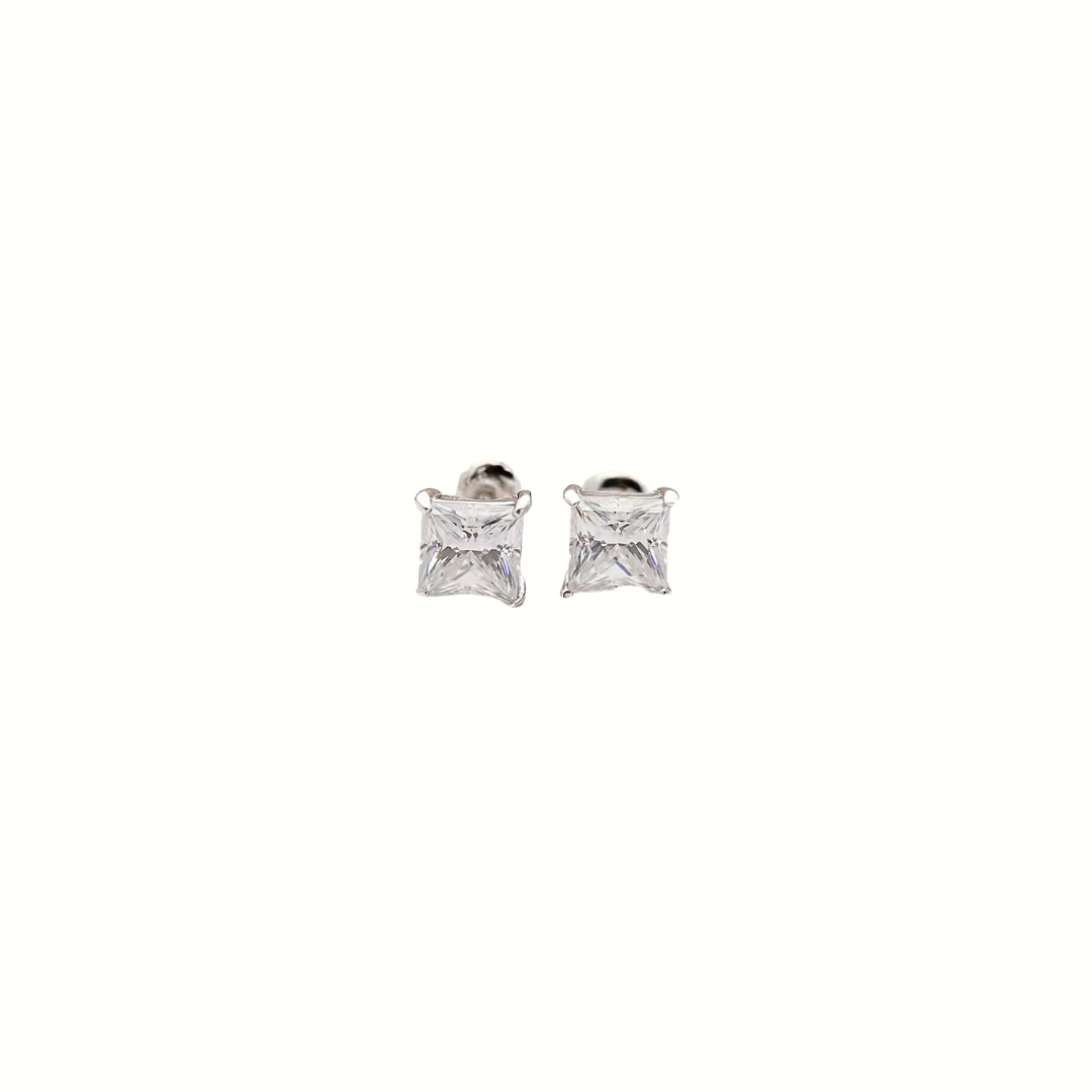 Moissanite Princess Cut Earrings