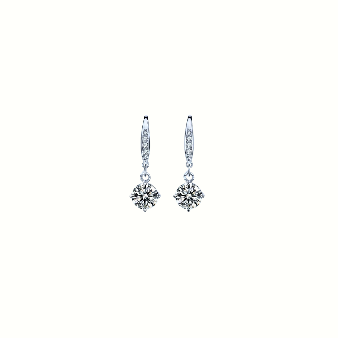 Moissanite Dangle Drop Earrings