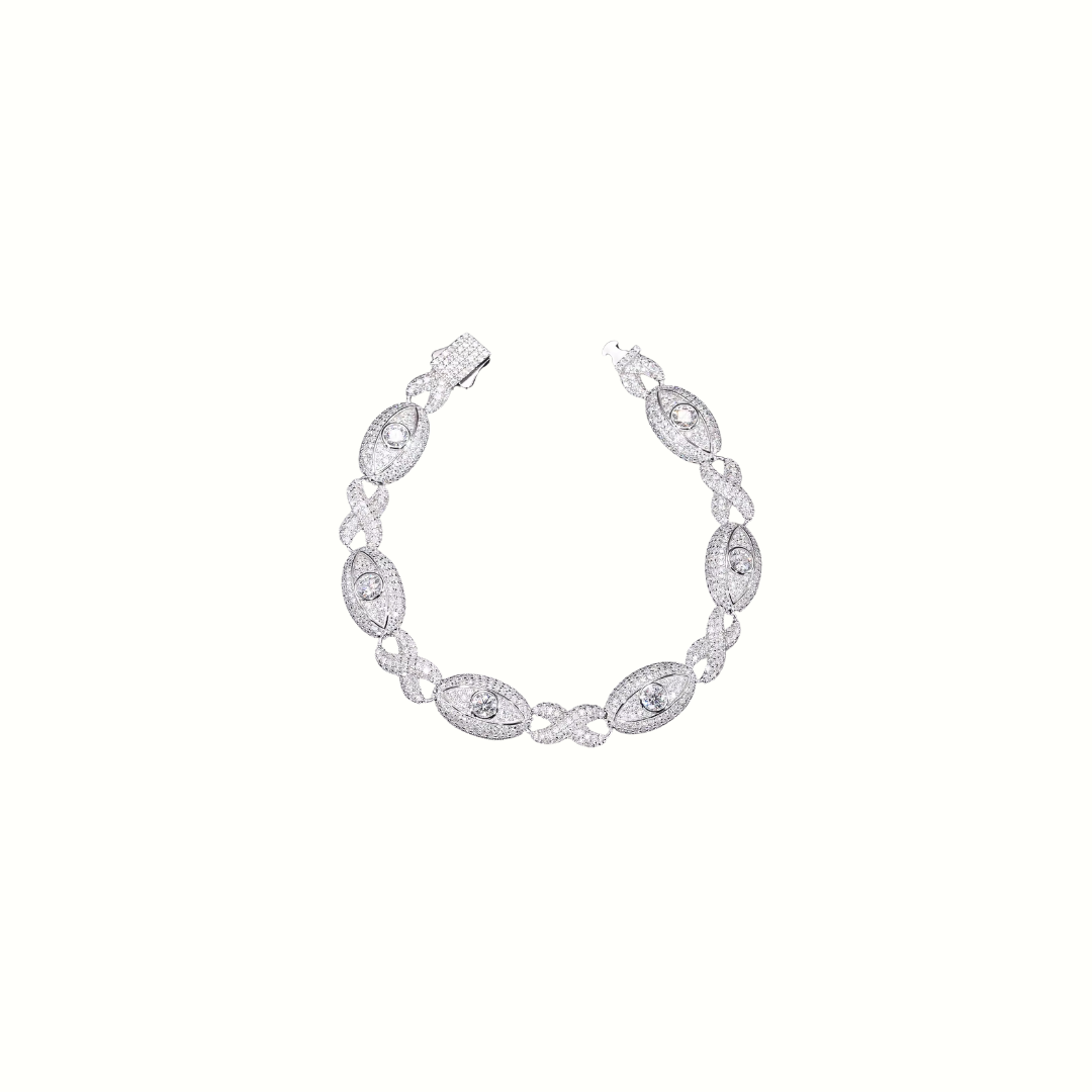 Moissanite Evil Eye Bracelet