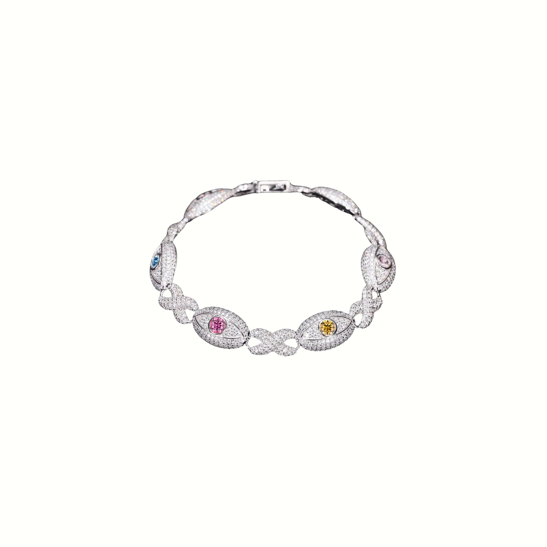 Moissanite Evil Eye Bracelet