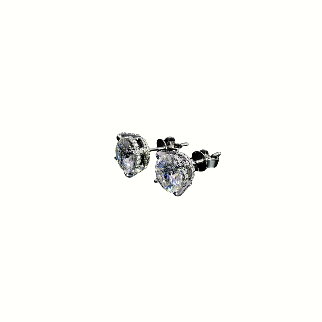 Moissanite Layered Stud Earrings