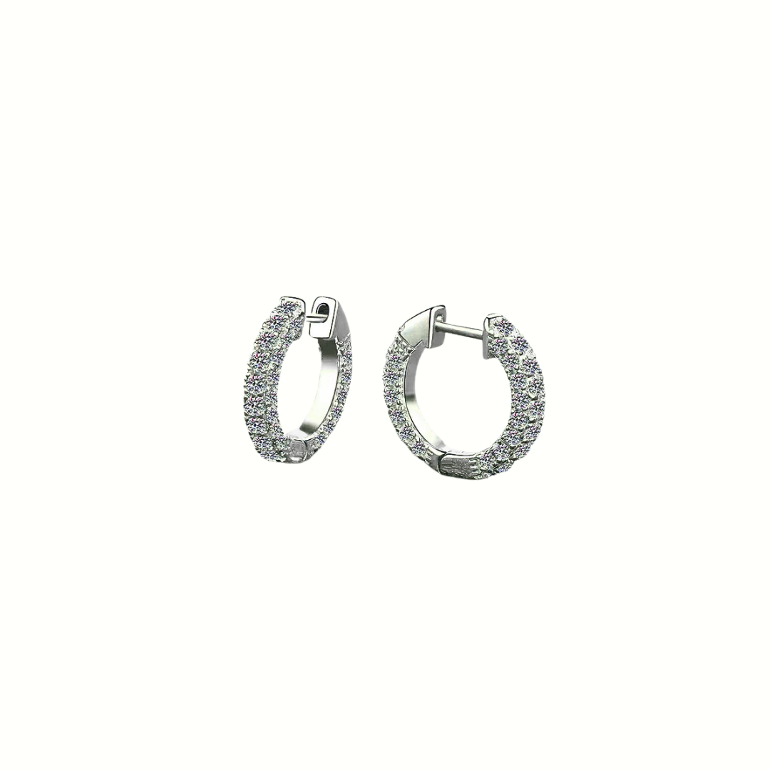 Moissanite Hoop Earrings