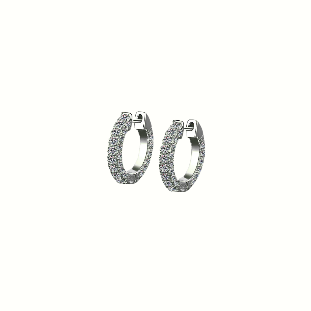 Moissanite Hoop Earrings