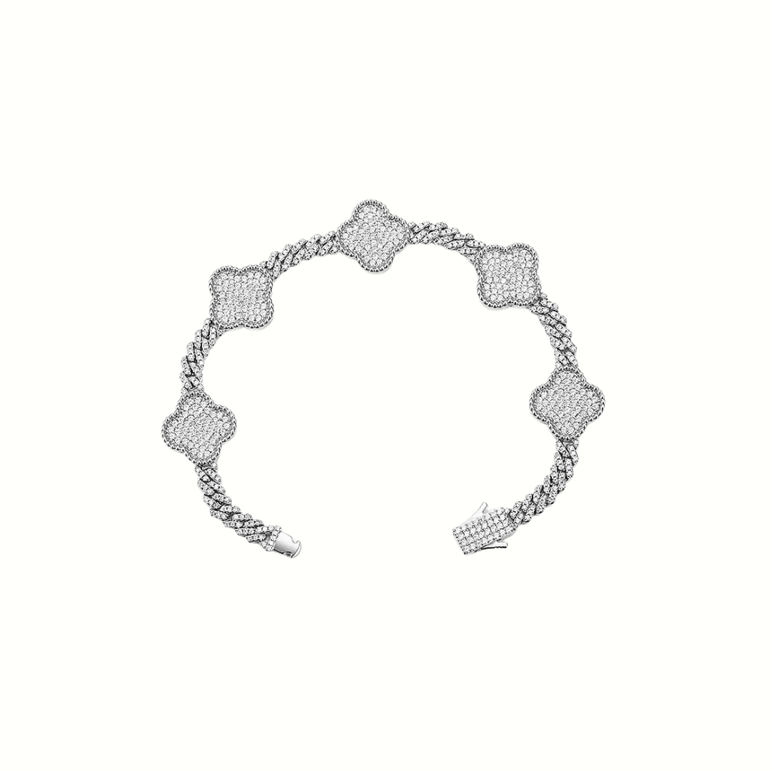 Moissanite Cuban Motif Bracelet