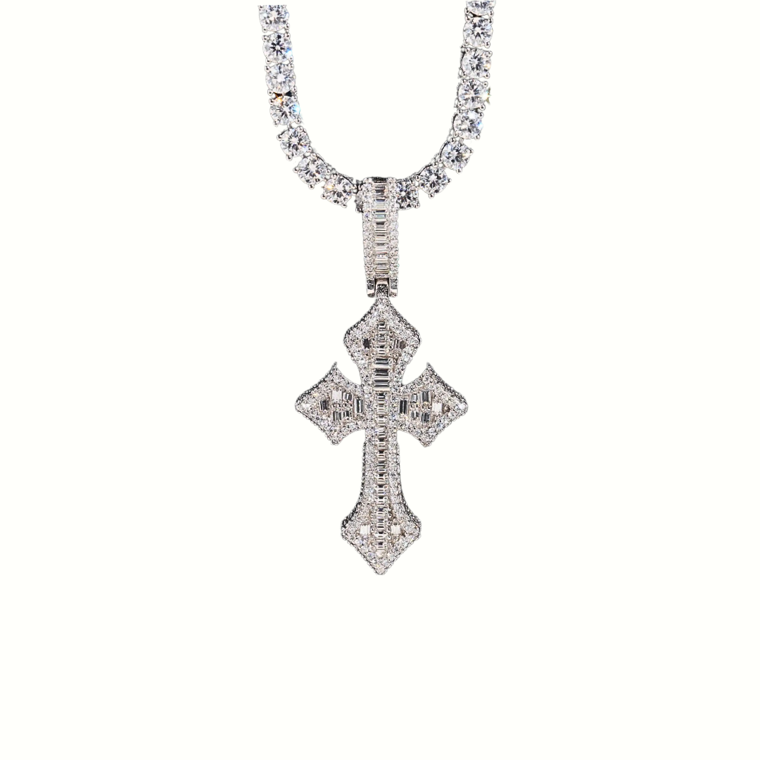 Moissanite Cross Pendant