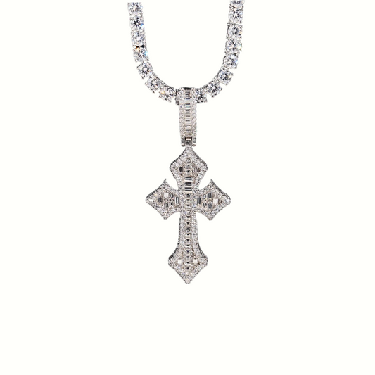 Moissanite Cross Pendant