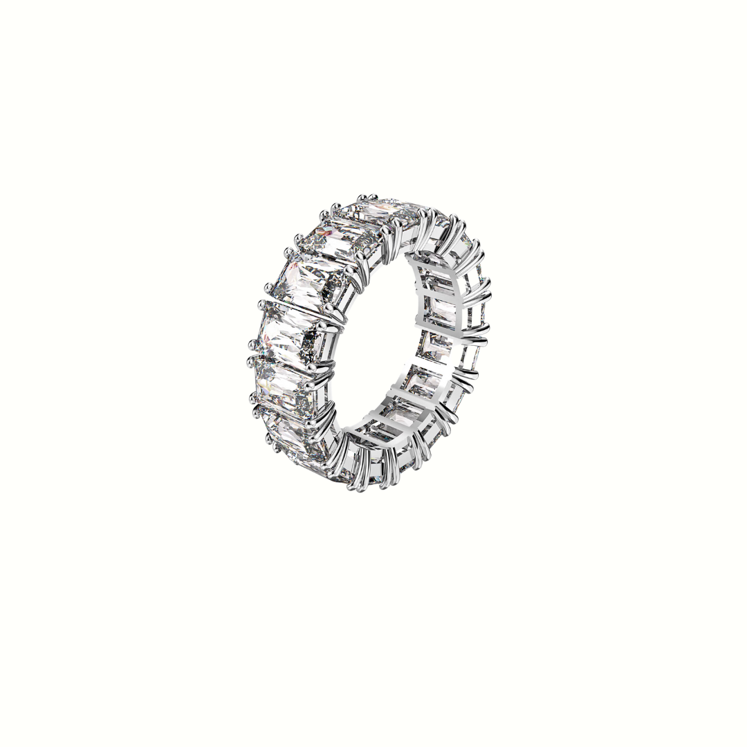 Moissanite Baguette Eternity Band