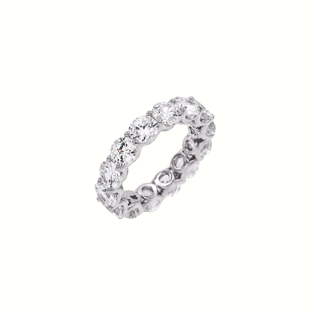 Moissanite Round Eternity Band